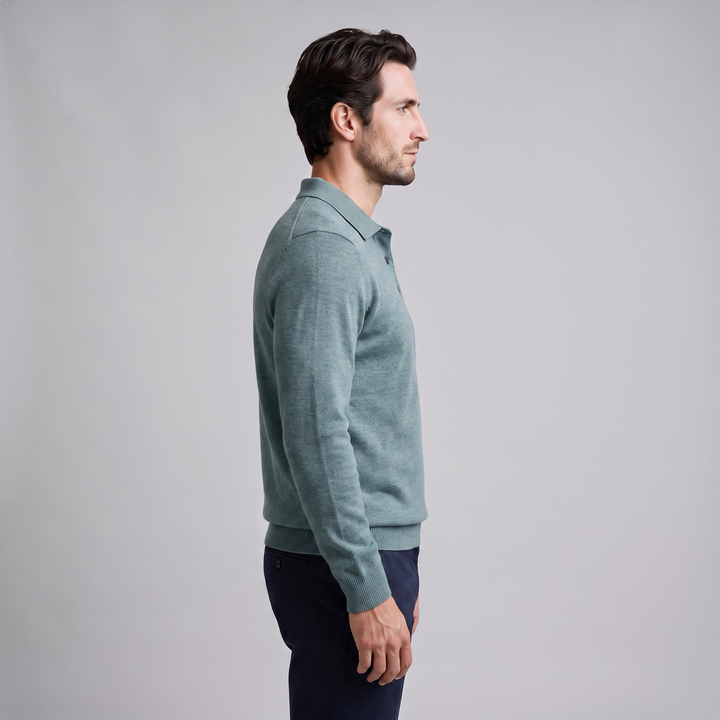 Men's Wool Polo Sweater