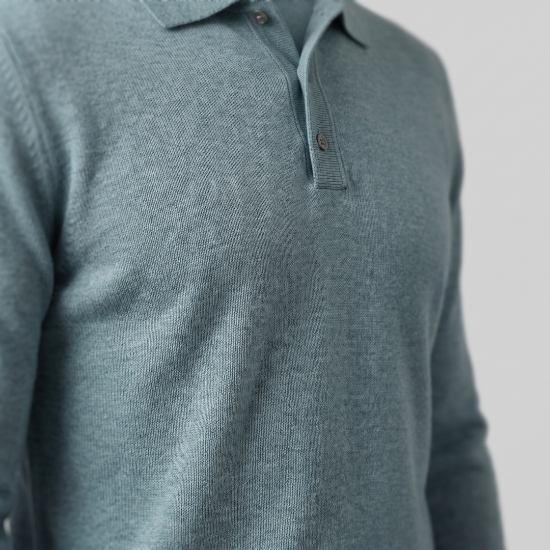 Men's Wool Polo Sweater