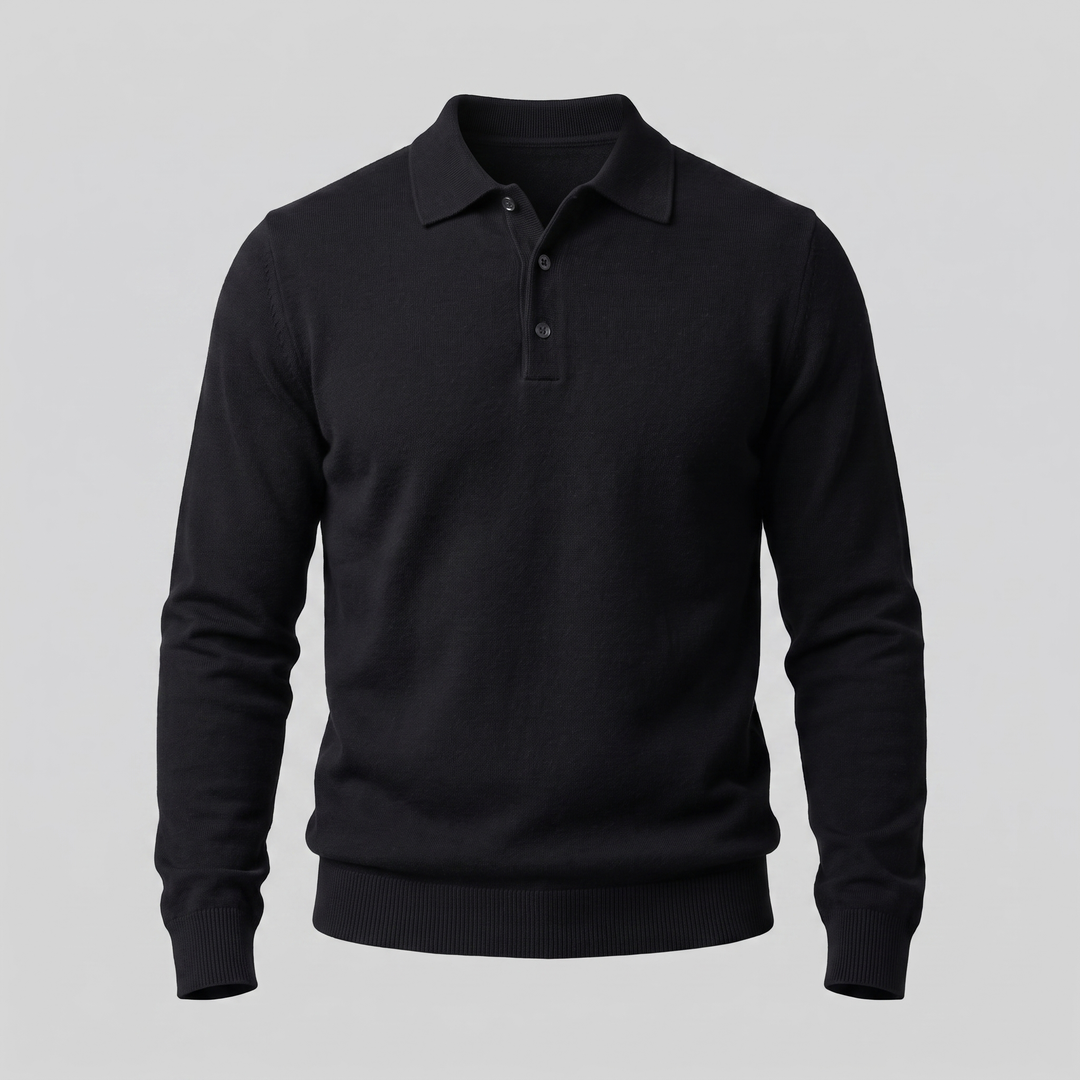 Men's Wool Polo Sweater