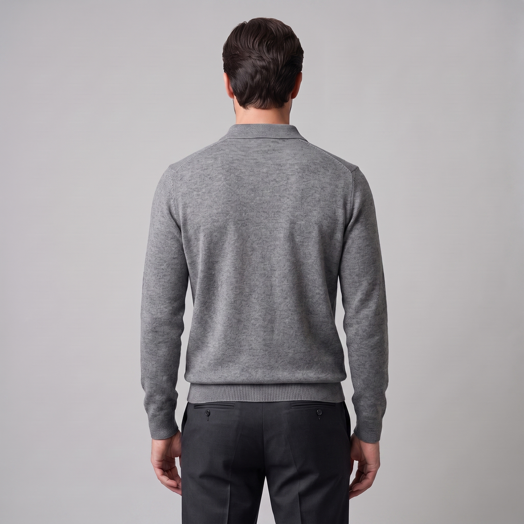 Men's Wool Polo Sweater