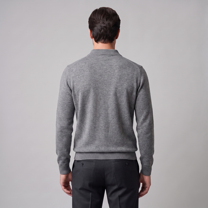 Men's Wool Polo Sweater