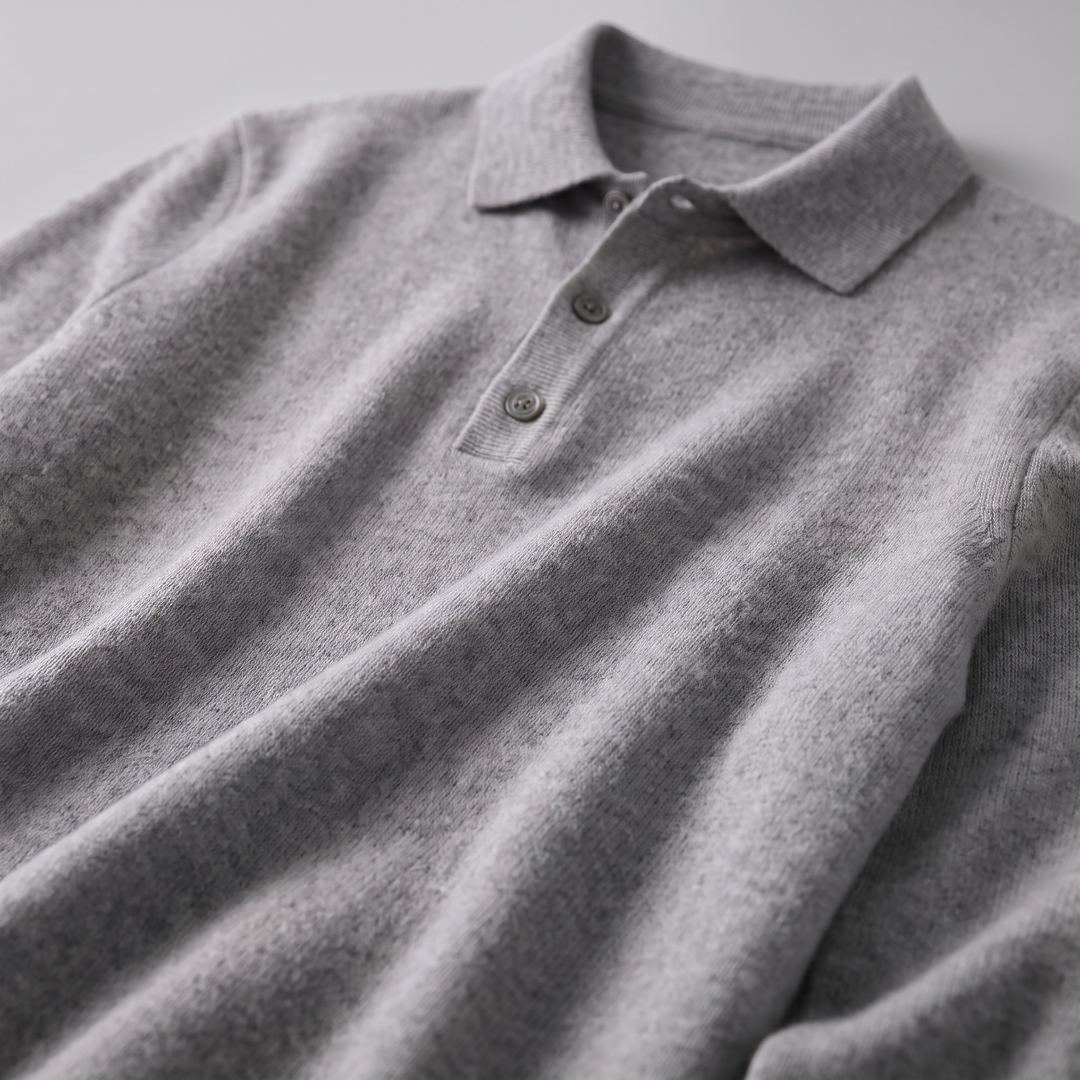 Men's Wool Polo Sweater