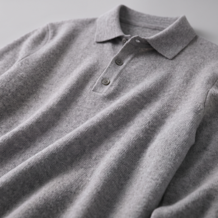 Men's Wool Polo Sweater