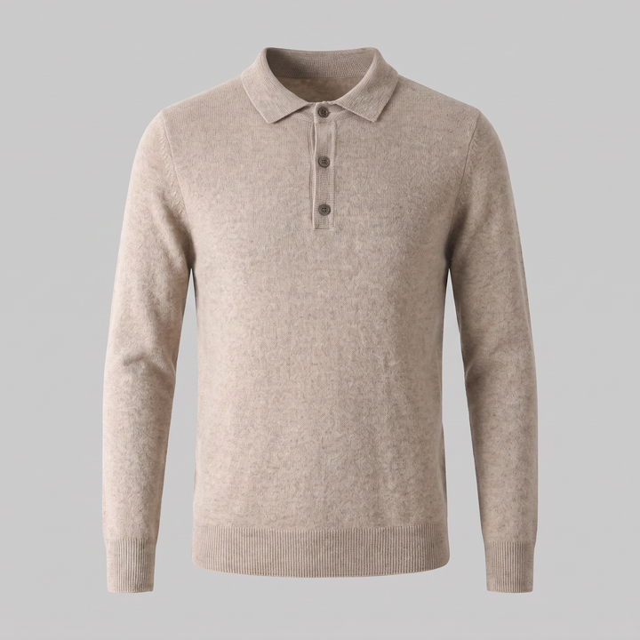 Men's Wool Polo Sweater