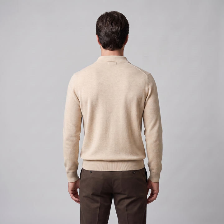 Men's Wool Polo Sweater
