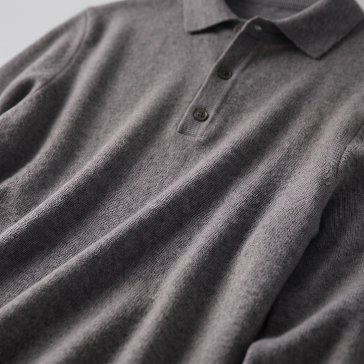 Men's Wool Polo Sweater