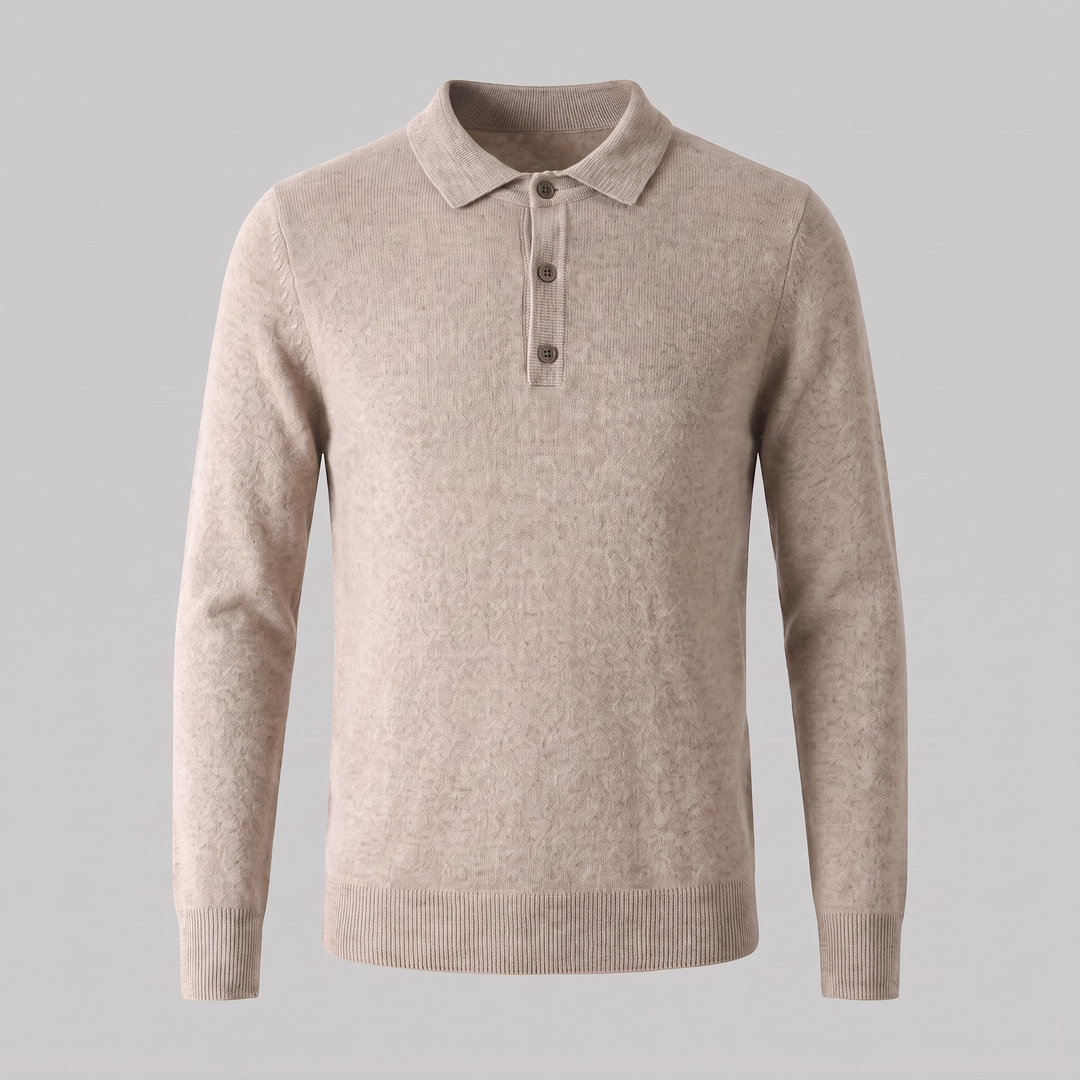 Men's Wool Polo Sweater