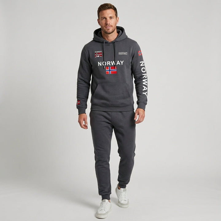 Men’s Hoodie Norway Tracksuit Set Casual Sweatshirt Jogger Pants Outfit