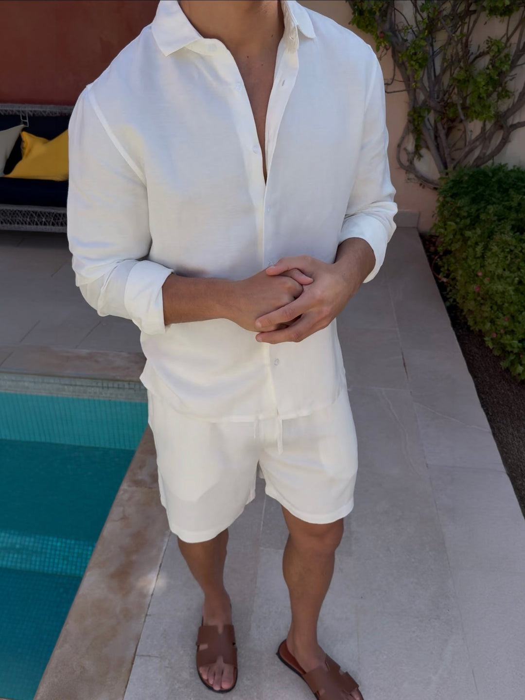 Men’s Casual Long Sleeve Shirt Button Collar Everyday Summer Top