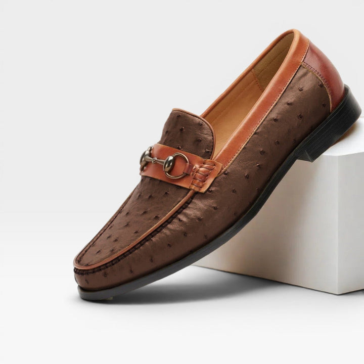 Men's Genuine Leather Bit Loafers – Classic Slip On Smart Dress Shoes