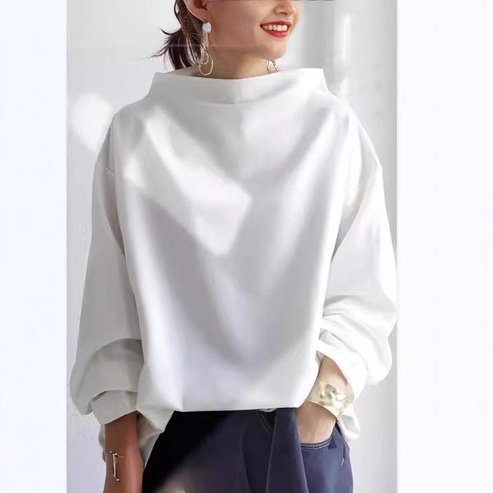 Women's Funnel Neck Sweatshirt Oversized