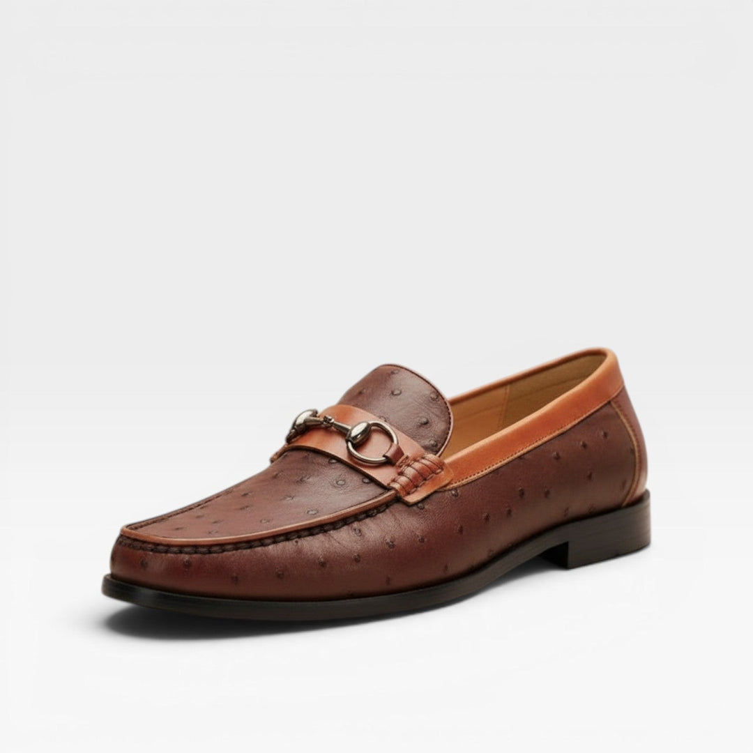 Men's Genuine Leather Bit Loafers – Classic Slip On Smart Dress Shoes