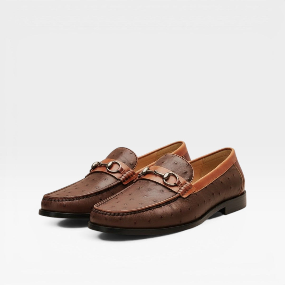 Men's Genuine Leather Bit Loafers – Classic Slip On Smart Dress Shoes