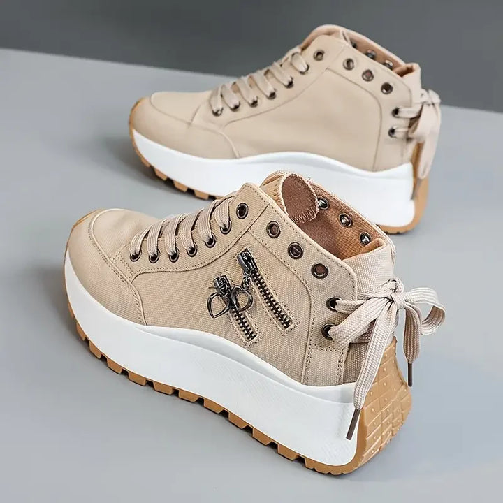 Women’s Platform Sneakers Lace Up Casual Walking Shoes