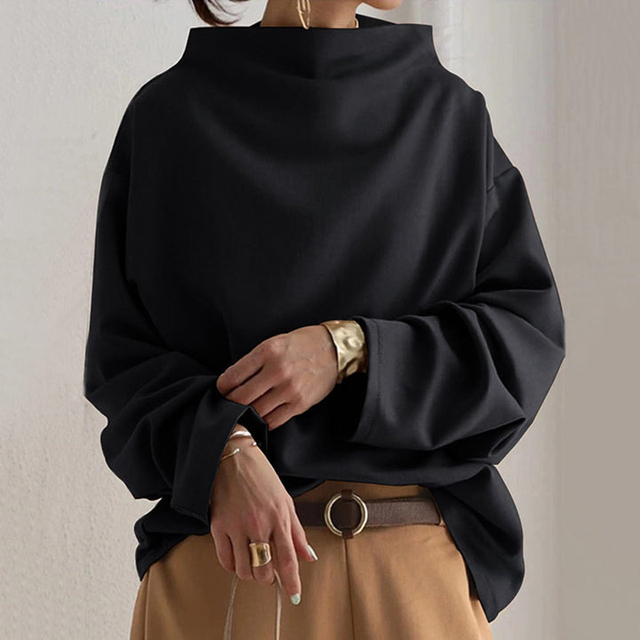 Women's Funnel Neck Sweatshirt Oversized