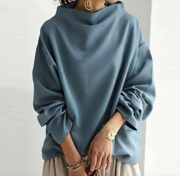 Women's Funnel Neck Sweatshirt Oversized
