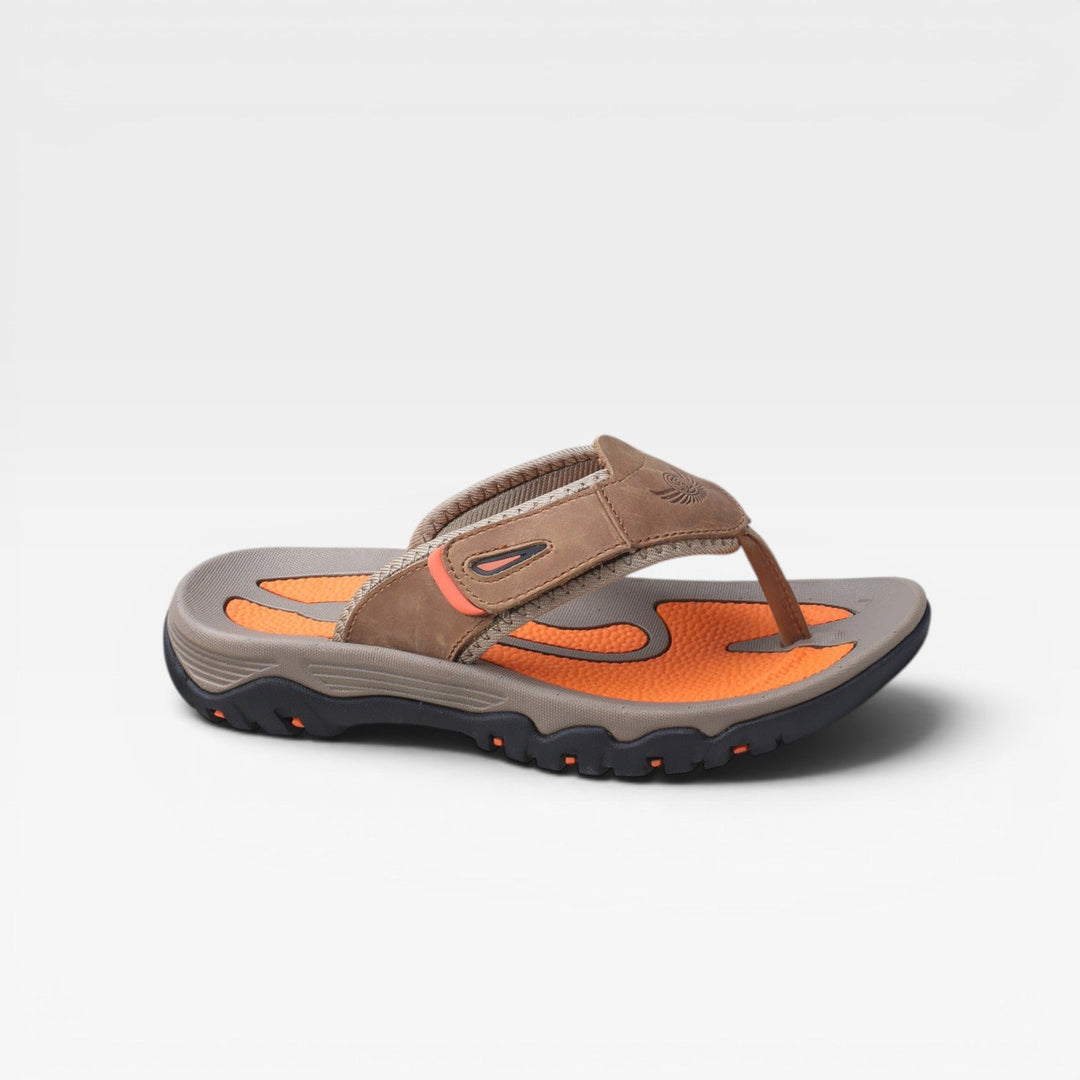 Men's Cowhide Leather Toe Post Sandals – Cushioned Comfort Sandals