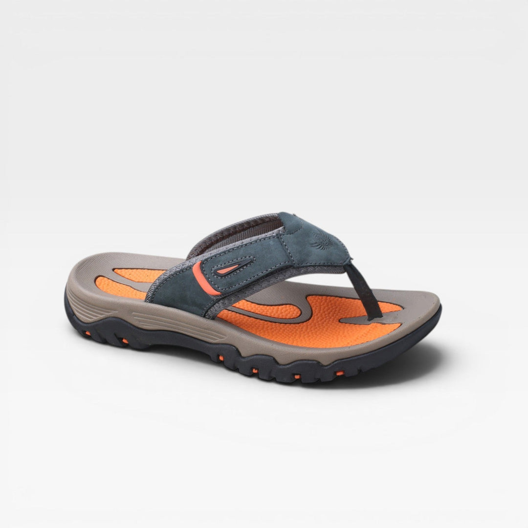 Men's Cowhide Leather Toe Post Sandals – Cushioned Comfort Sandals