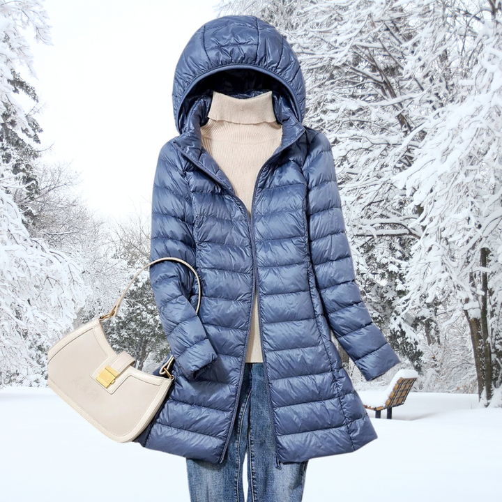 Women’s Long Puffer Jacket Casual Hooded Winter Outerwear