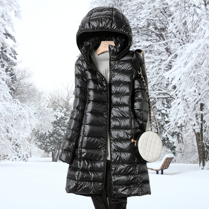 Women’s Long Puffer Jacket Casual Hooded Winter Outerwear