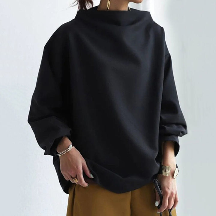 Women's Funnel Neck Sweatshirt Oversized