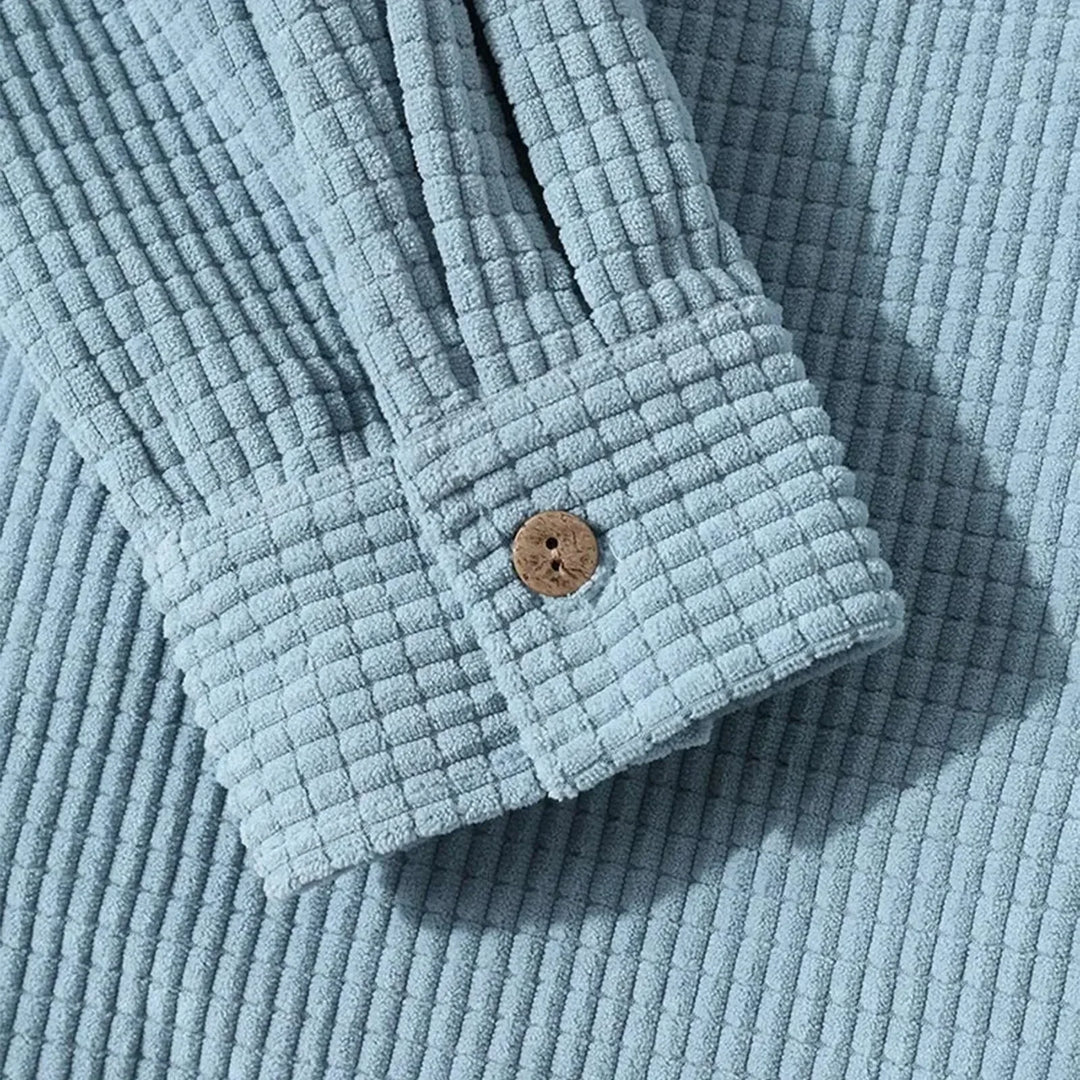 Men's Corduroy Overshirt Relaxed Fit Hooded Jacket