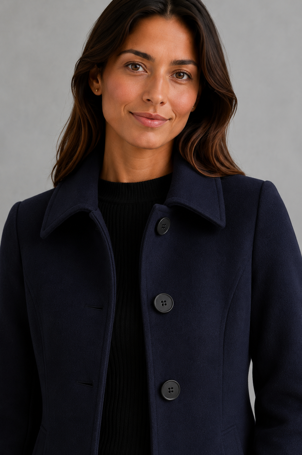 Women’s Fit & Flare Trench Coat – Tailored Button Front Jacket