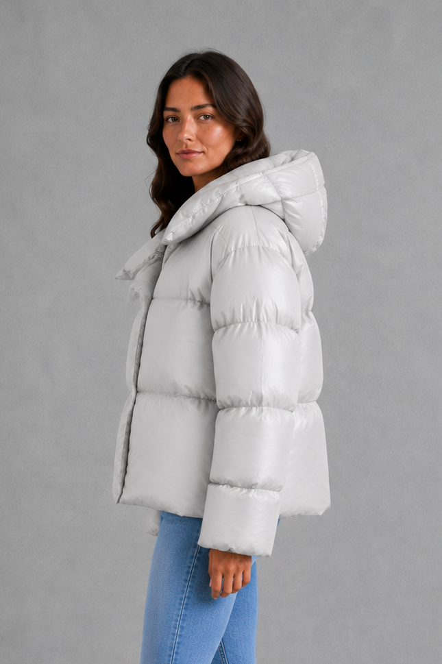 Women’s Oversized Double Layer Puffer Jacket – Weather-Resistant Winter Coat