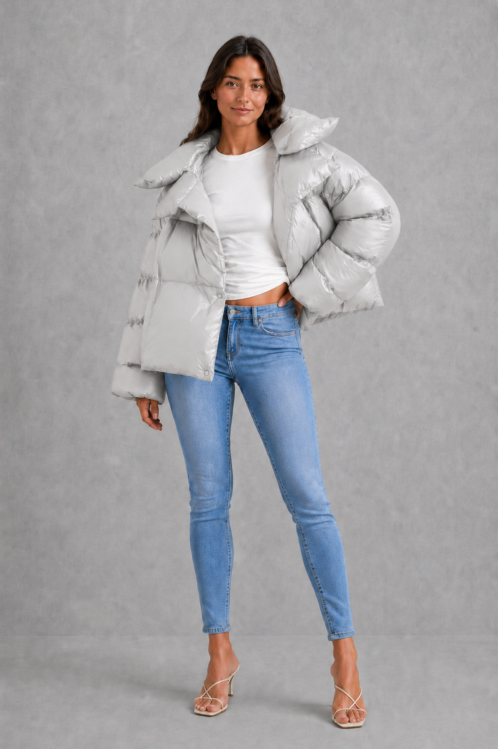 Women’s Oversized Double Layer Puffer Jacket – Weather-Resistant Winter Coat