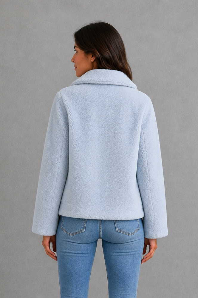 Women’s Relaxed Lapel Jacket – Cosy Oversized Winter Coat
