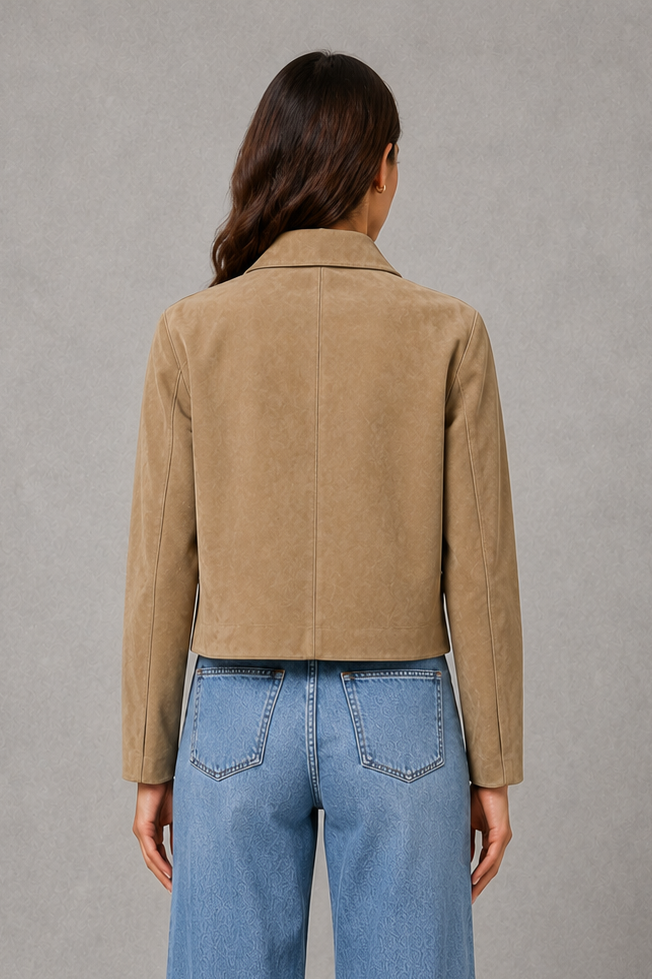 Women’s Tailored Collared Jacket – Button Front Long Sleeve Coat