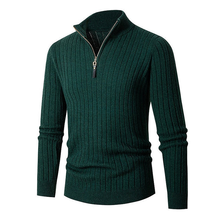 Gavin | Ribbed Quarter-Zip Sweater