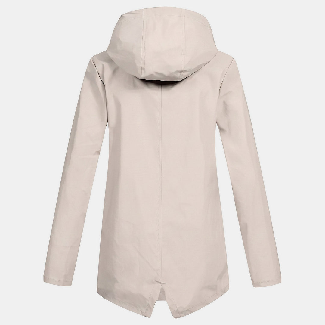 Women's Lightweight Waterproof Rain Jacket, Short Full Zip