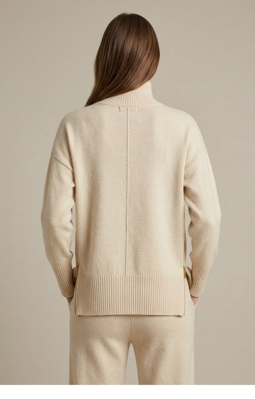 Women's Knit Two-Piece Lounge Set Relaxed Fit