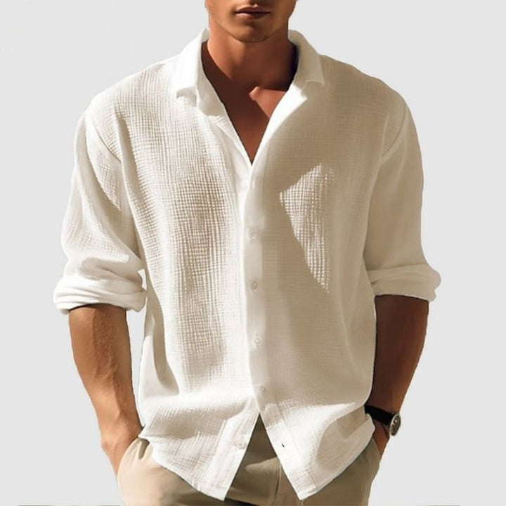 Men’s Casual Button Up Shirt Long Sleeve Relaxed Fit Everyday Shirt