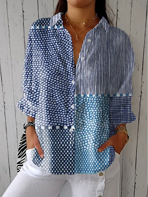 Blouse – Ocean Patchwork With a Twist