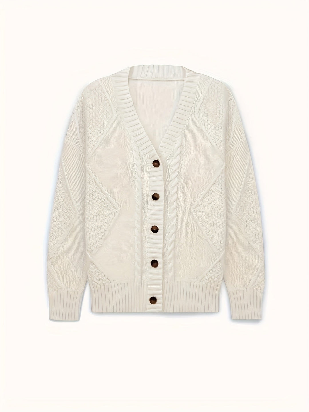 Harlow | Cable-Knit Button Cardigan