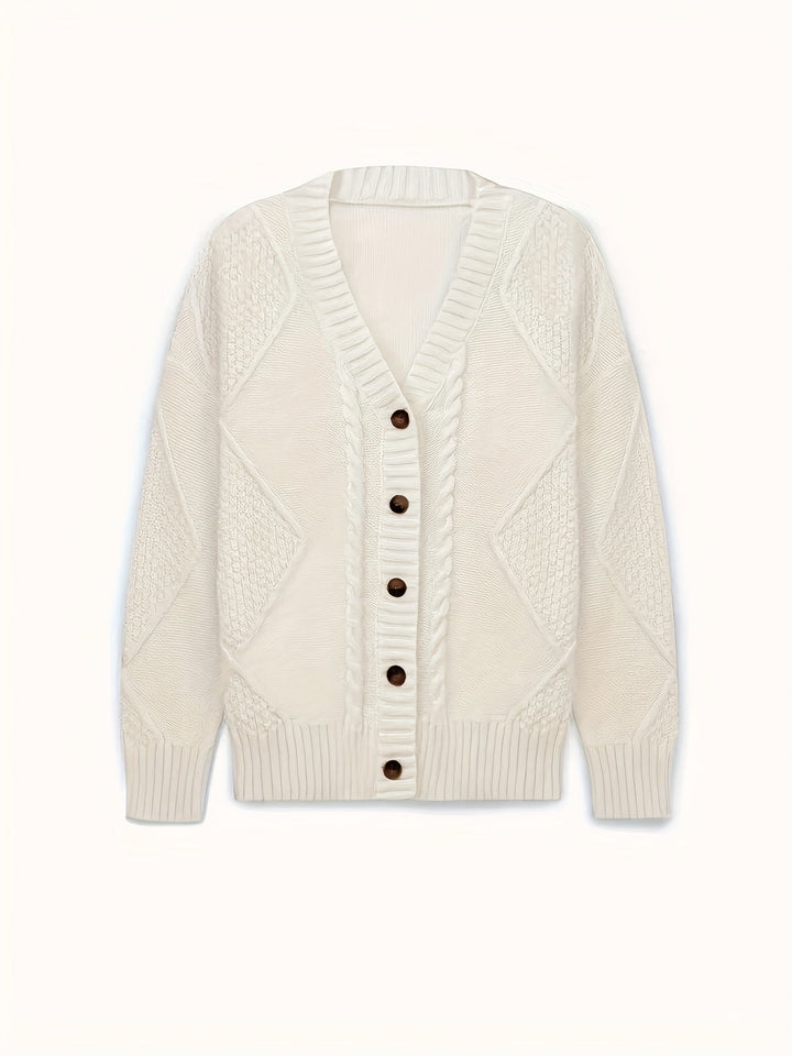Harlow | Cable-Knit Button Cardigan