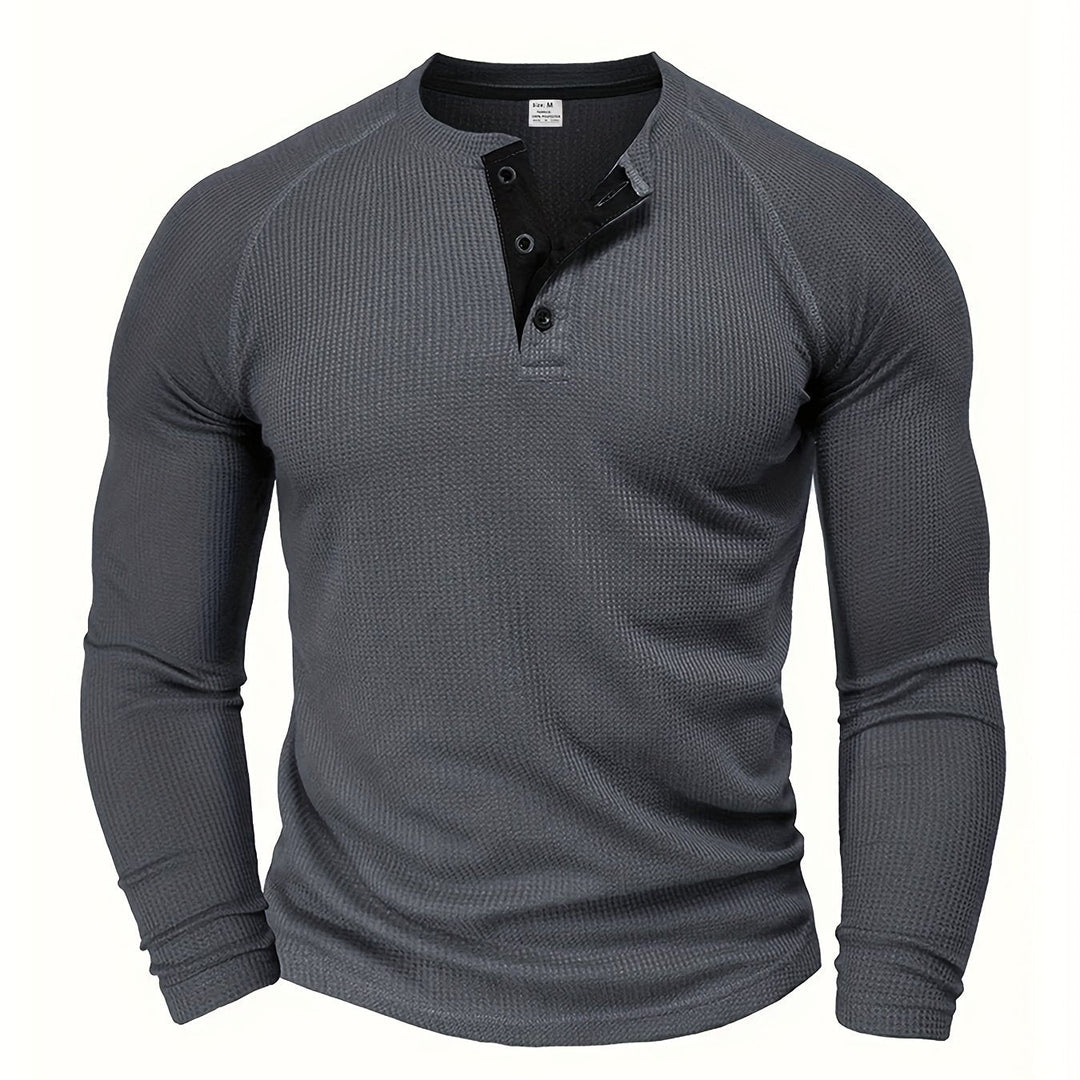 Men’s V Neck Shirt Long Sleeve Casual Everyday Wear Top
