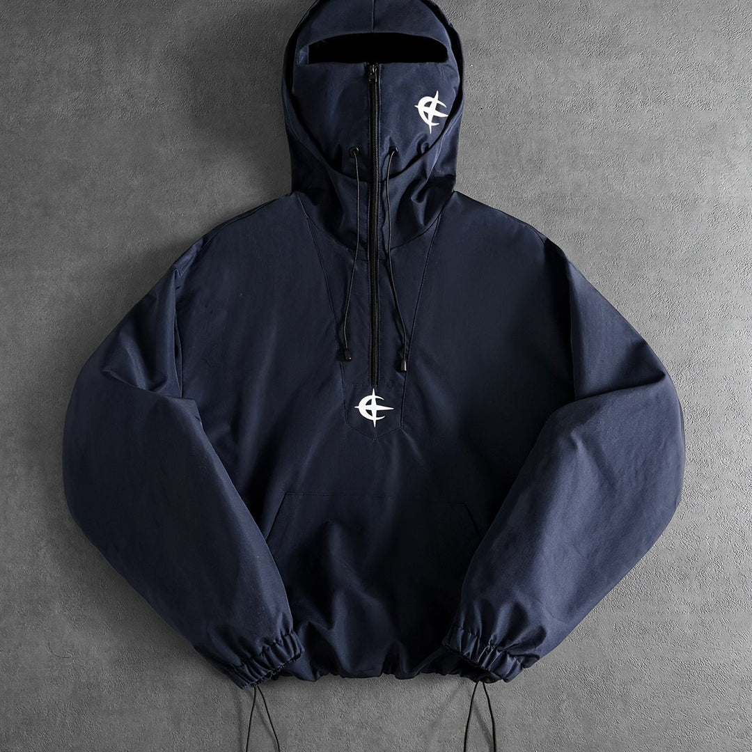 Men’s Hooded Windbreaker Jacket Casual Zip Up Outdoor Outerwear