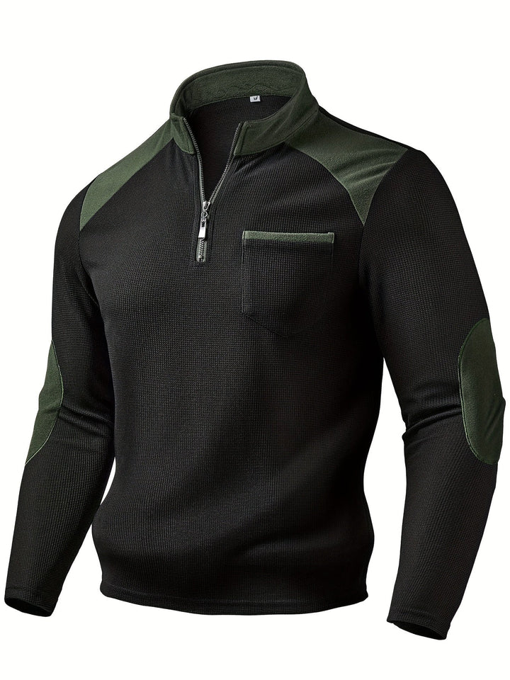 Tristan | Textured Quarter-Zip Pullover