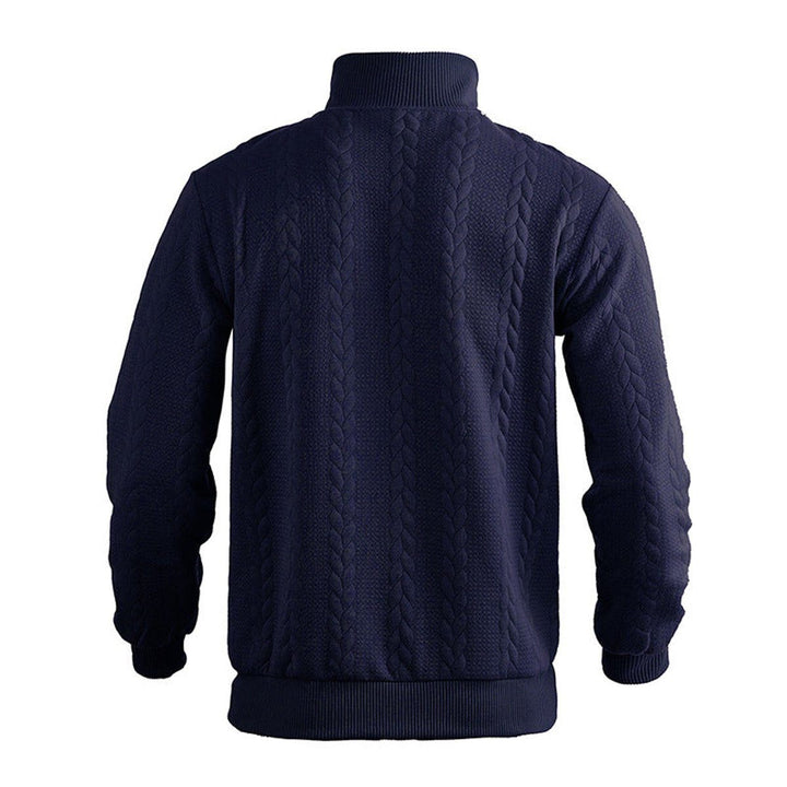 Cable Knit Quarter-Zip Jumper for Men