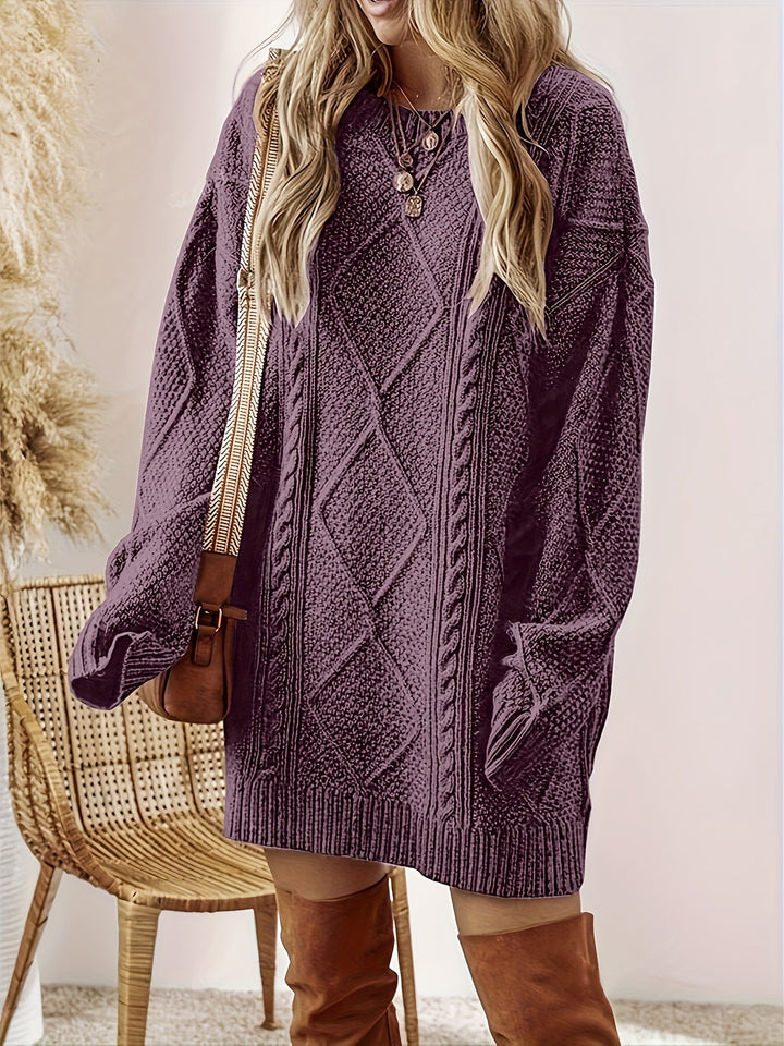 Wilhelmina | Cosy Cable-Knit Sweater Dress