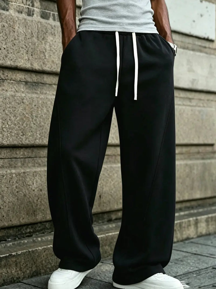 Men’s Casual Jogger Pants Loose Fit Drawstring Waist Everyday Trousers