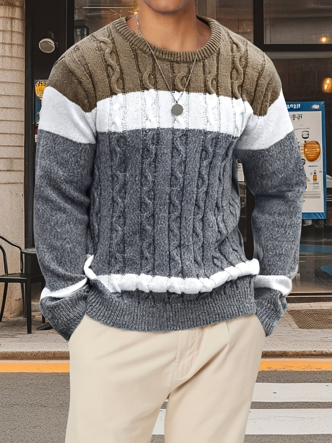 Bradley | Textured Cable-Knit Sweater