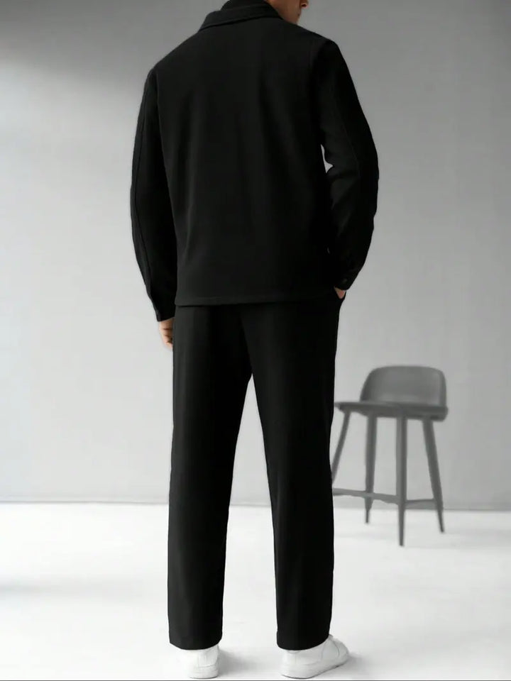 Men’s Casual Jacket and Pants Set Relaxed Fit Everyday Outfit