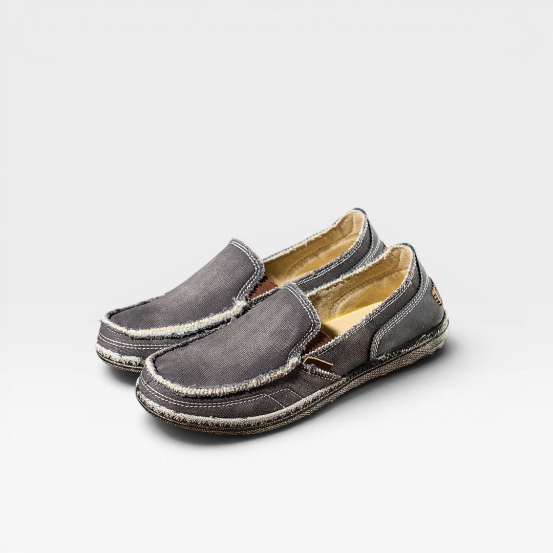 Men's Canvas Slip On Loafers – Casual Comfort Distressed Moccasin Shoes for Everyday Wear