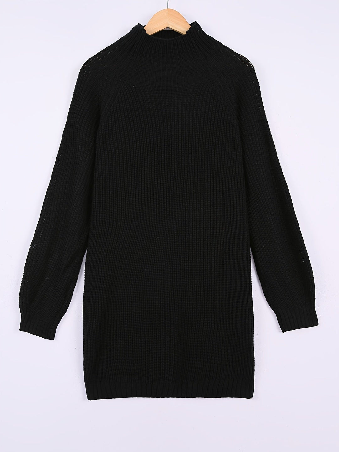 Verity | Cosy Half-Turtleneck Ribbed Dress