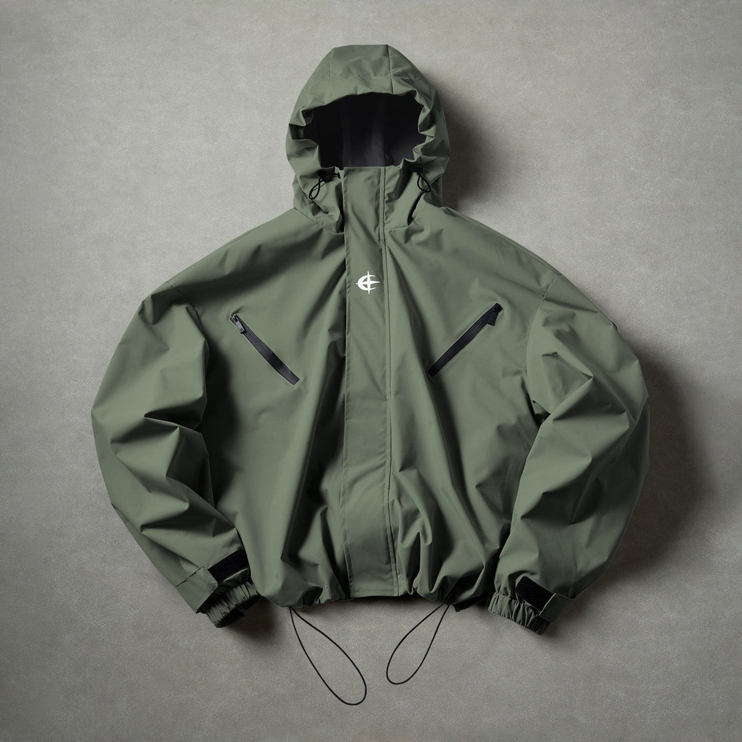 Men’s Hooded Windbreaker Jacket Casual Outdoor Zip Up Outerwear