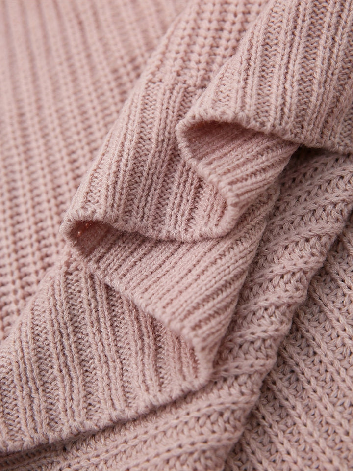 Verity | Cosy Half-Turtleneck Ribbed Dress